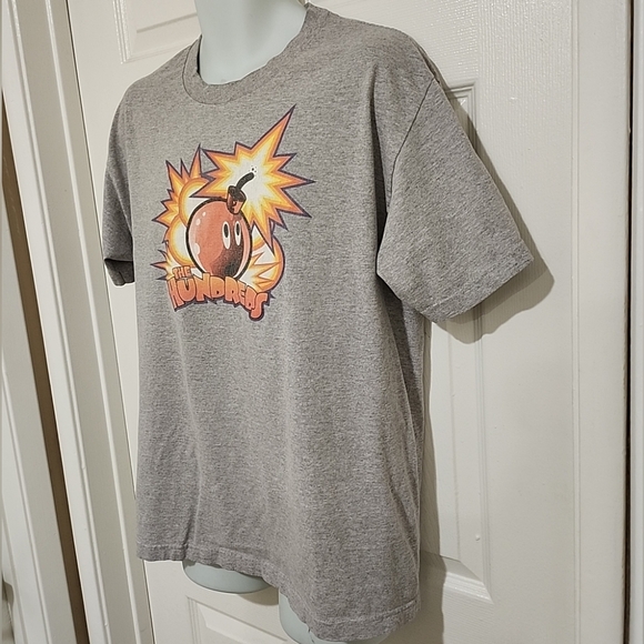 Vintage The Hundreds Adam Bomb Fire Men's T-Shirt Gray Size XLarge - Picture 5 of 10